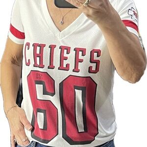 Victoria's Secret White and Red Chiefs Jersey